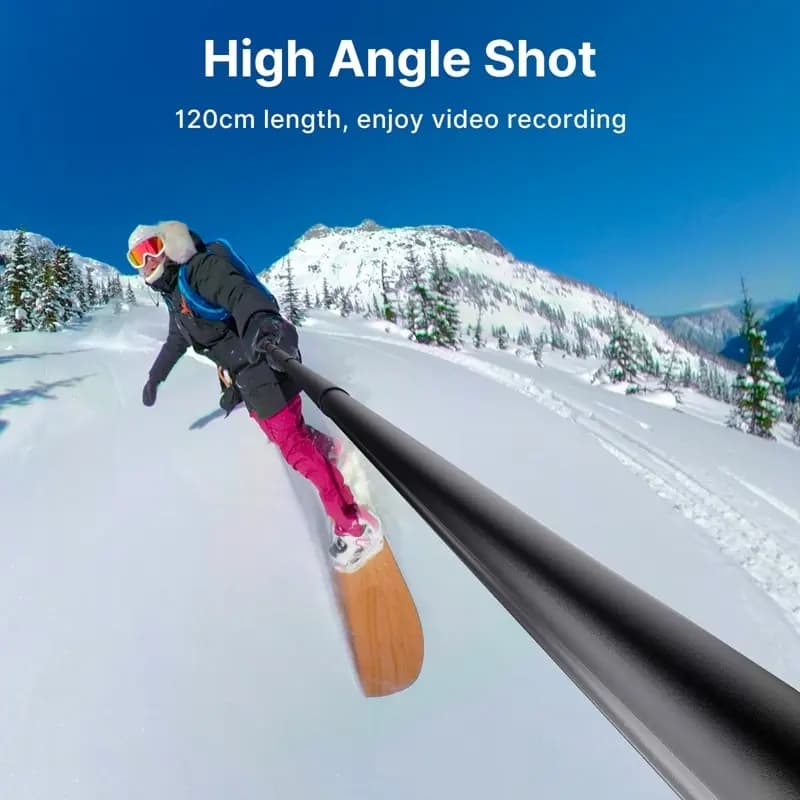 Ulanzi MT-57 MT-58 80/120 cm Bastone selfie invisibile per Insta360 per Gopro per Dji Impugnatura asta di prolunga Treppiede Action Camera
