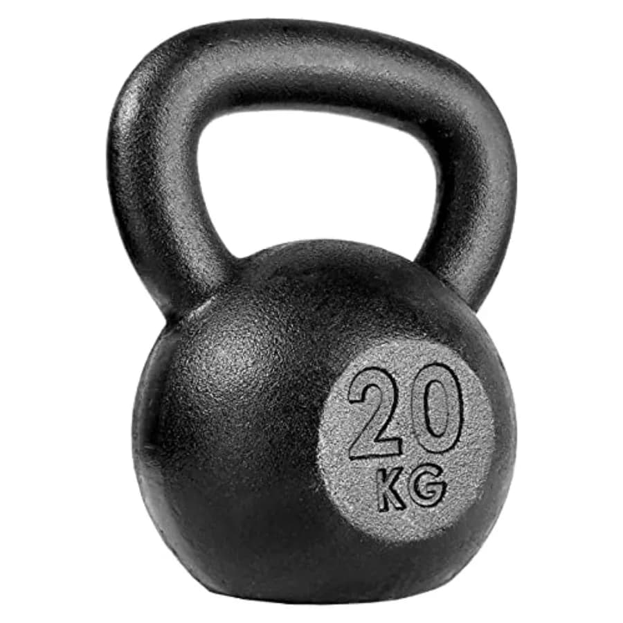 20 kg cast iron kettlebell 44 pounds for strength training and fitness exercises functional at home or in gym Durable ergonomic design w