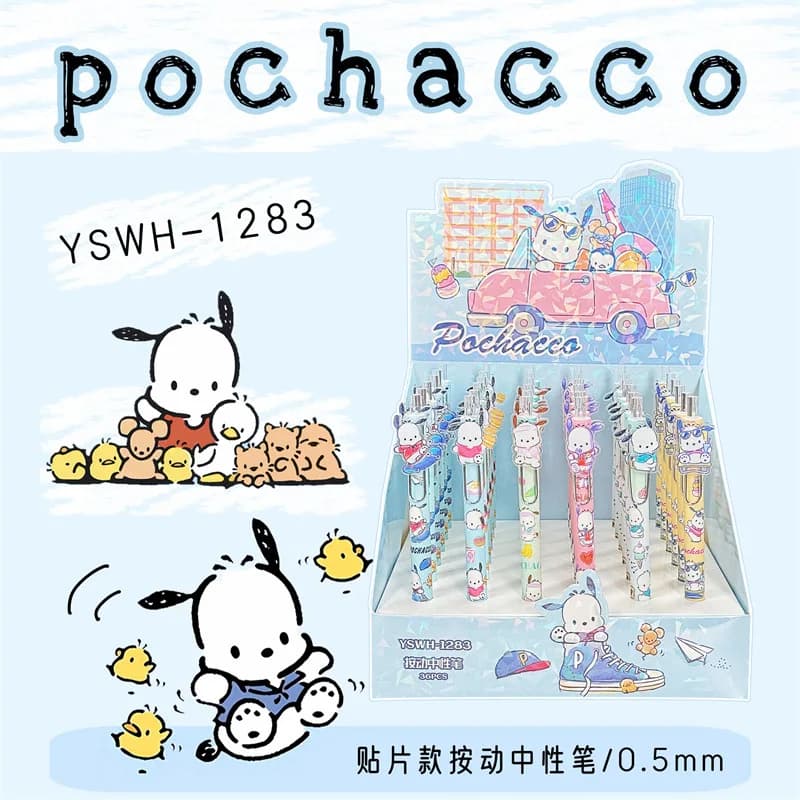 6/36 pz Pachacco Penna Neutra Cartoon Patch Quick Dry 0.5 Nero Presse Segno Penna Studente Forniture di Cancelleria All'ingrosso
