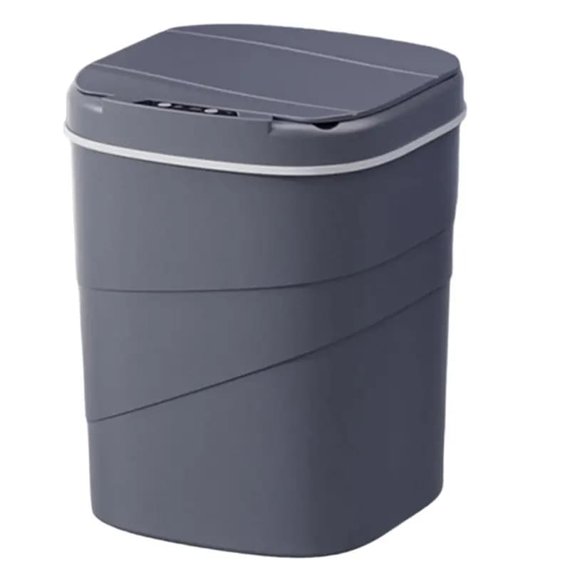 A74E-Pattumiera intelligente con coperchio Sensore a infrarossi per casa, ufficio, bagno, cucina, ricaricabile, chiusura silenziosa a mani libere