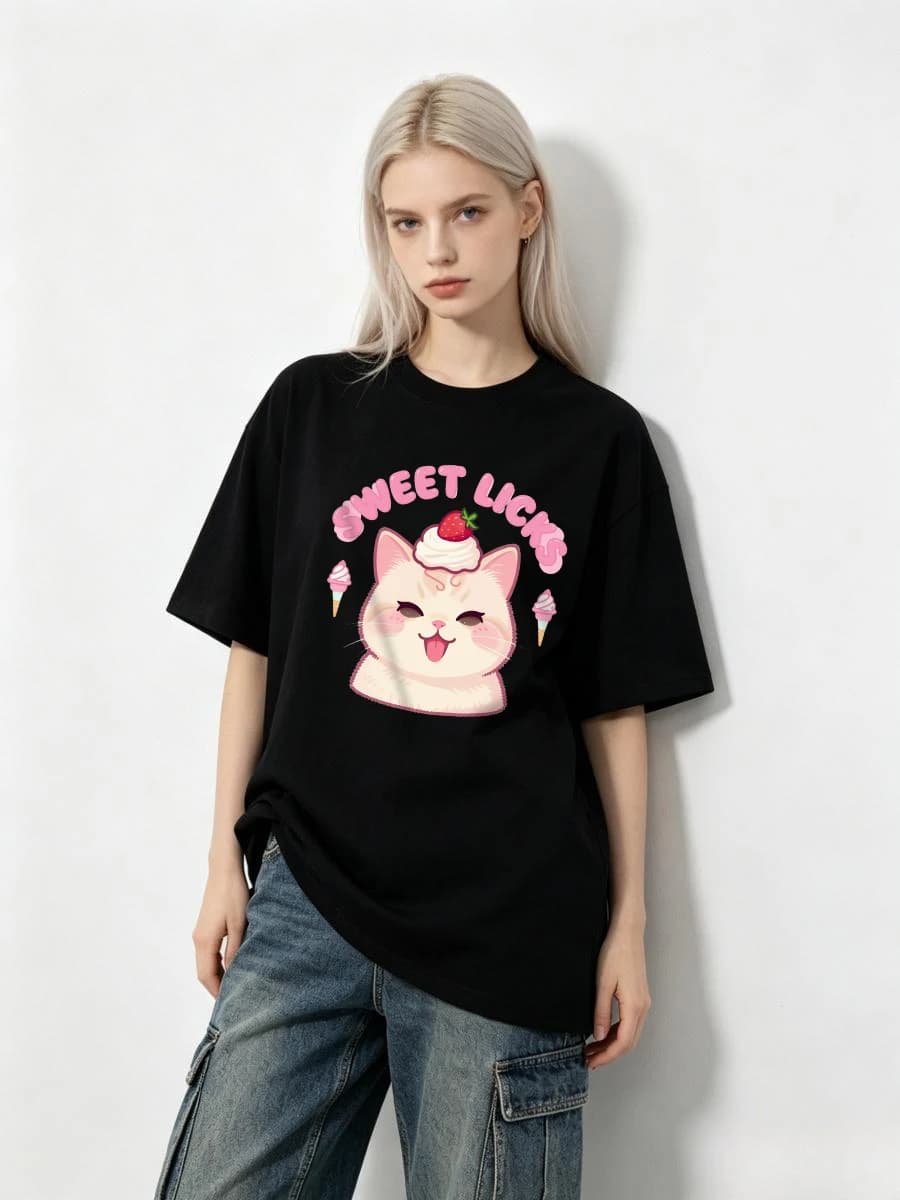 T Shirts Woman Fleece Back Warm Insulation Funnel Neck Stand Up Collar Holiday Shopping Season Festive Gift Hunting Crowd Simple