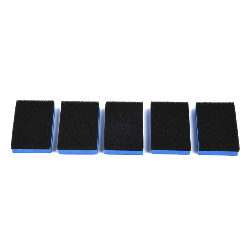 Lucidatura 5 pezzi ceretta rettangolo blu + nero 7.5 * 5 * 1.5 cm spugne per rivestimento auto sostituzione applicatore di vetro forniture pratiche