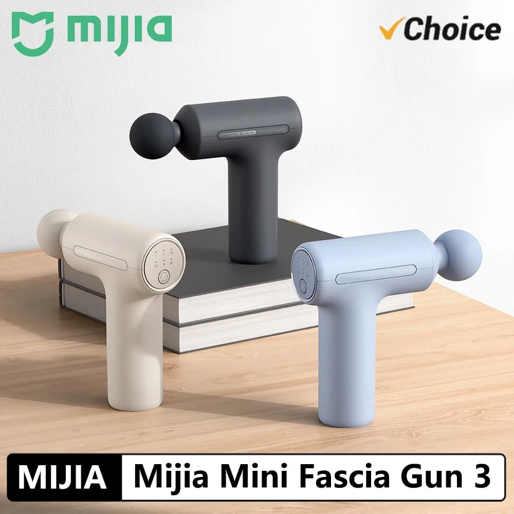 2025 XIAOMI Mijia Mini Fascia Gun 3 Portable Muscle Massage Gun 12kg Thrust Brushless Silent Motor 3 Massager Heads Relax Body