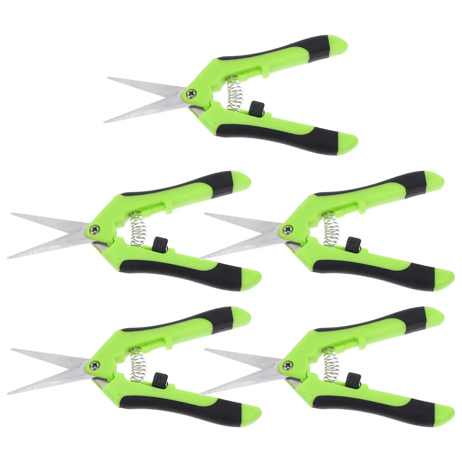 5Pcs Garden Pruning Shears Plastic Handle Compact Labor Saving Pruning Scissors Gardening Tool for Branch Hedge Bush Tree