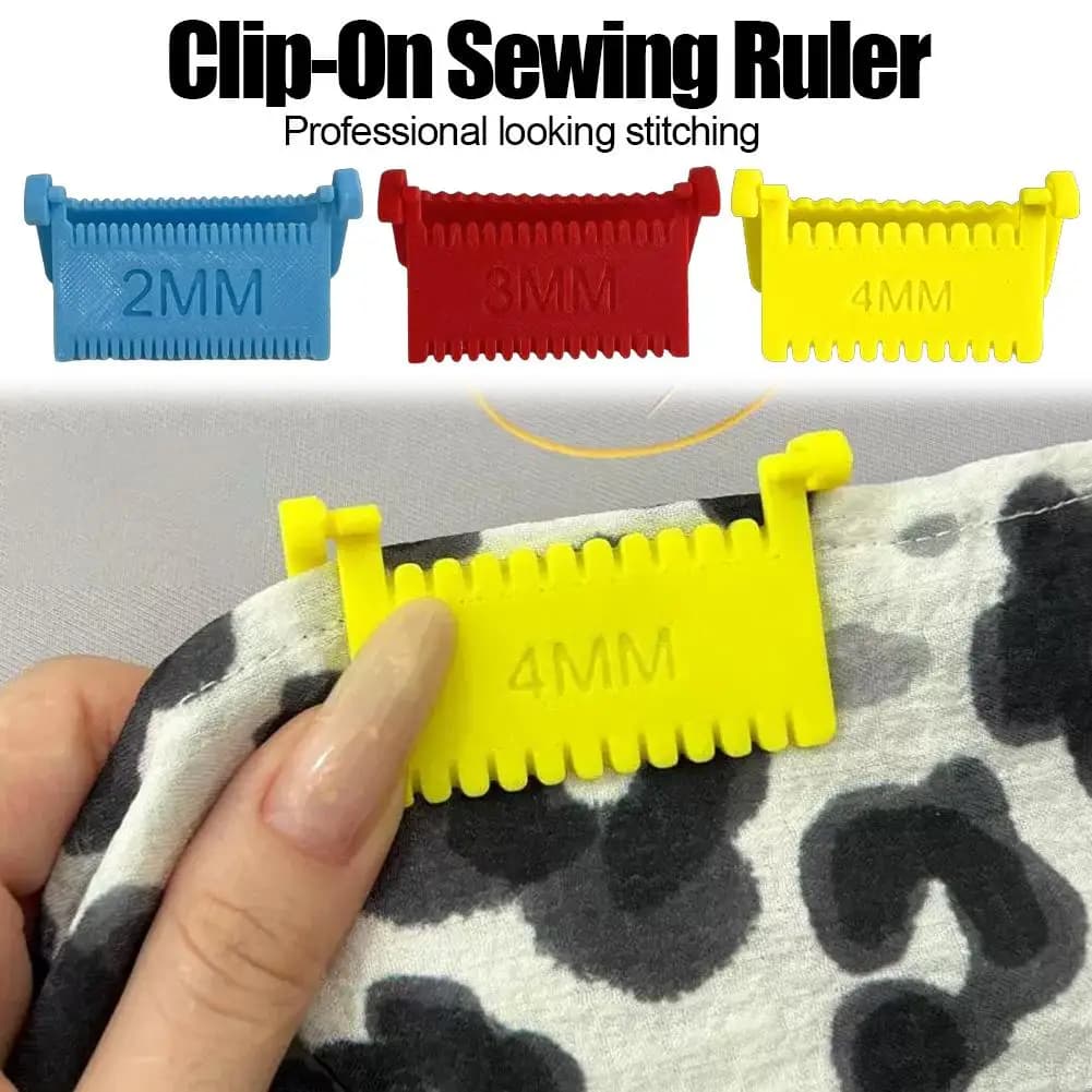 Righello per cucito con cerniera, guida regolabile per orli, clip per cuciture, quilting e strumenti fai da te