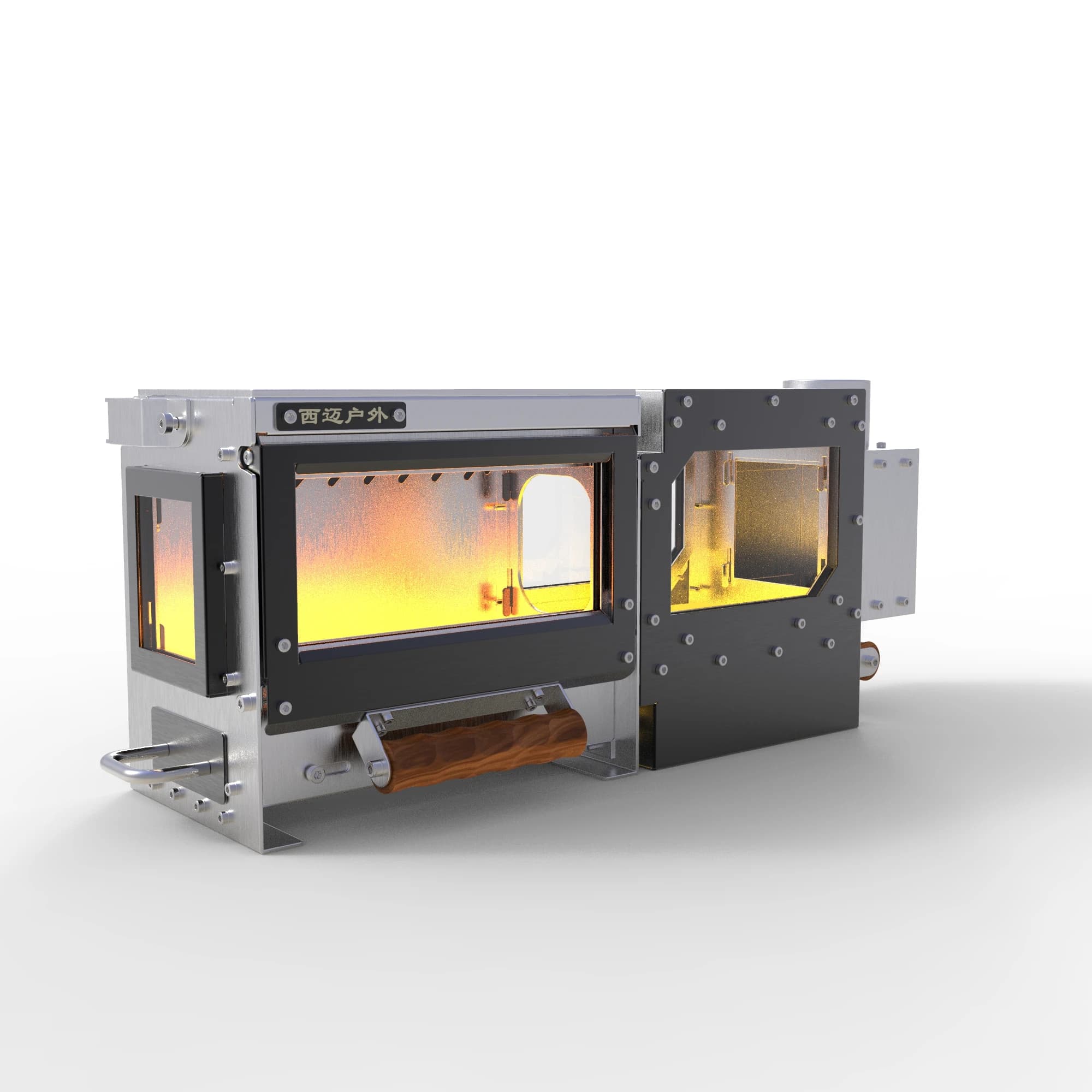 Pellet stove All in One for Camping with Wood Pellet combo