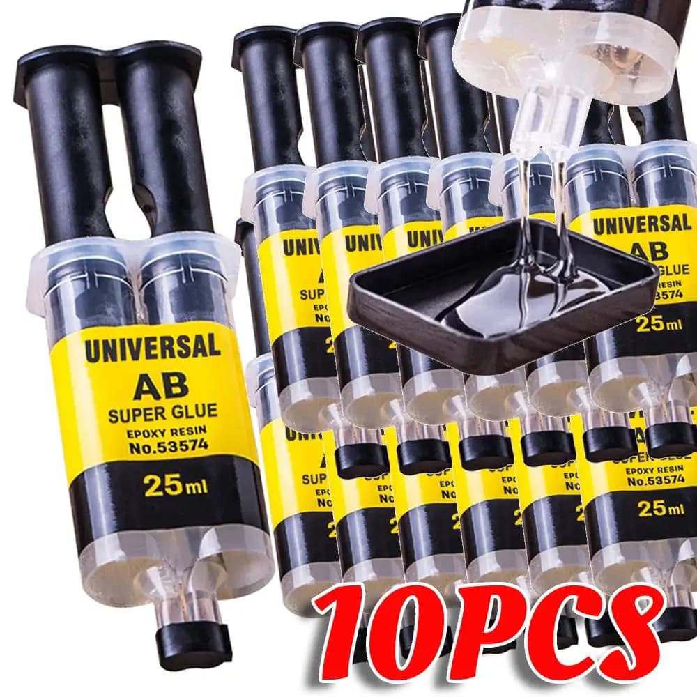1-10pc 4/25ml resina epossidica AB colla impermeabile adesivo rapido istantaneo riparazione forte colla liquida per legno plastica colla metallica saldatura
