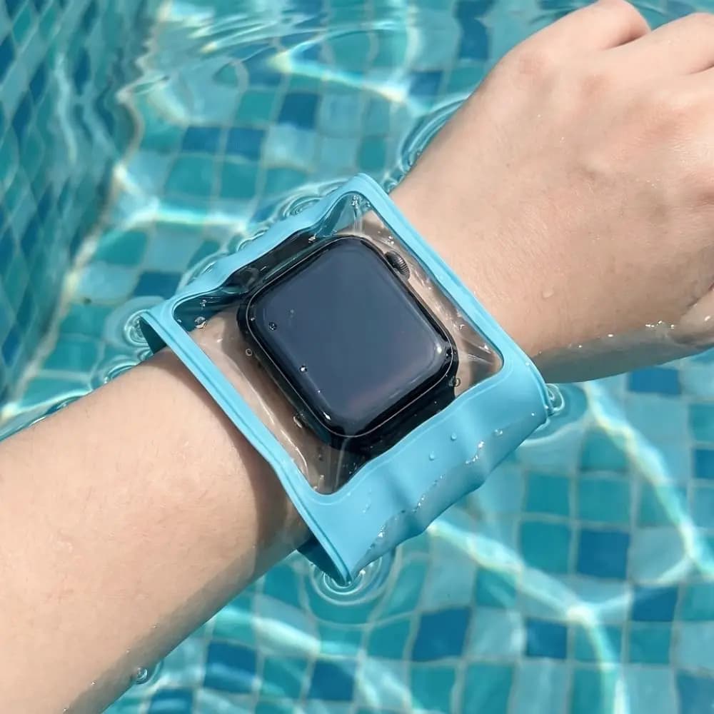 Touch Screen Smartwatch Waterproof Case IPX8 Waterproof Transparent Window Swim Smartwatch Protector Adjustable Leakproof
