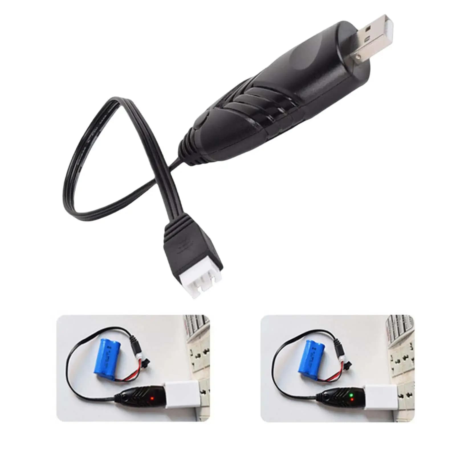 Cavo di ricarica USB da 7,4 V Caricatore bilanciato connettore Xh-3P per auto RC Drone RC