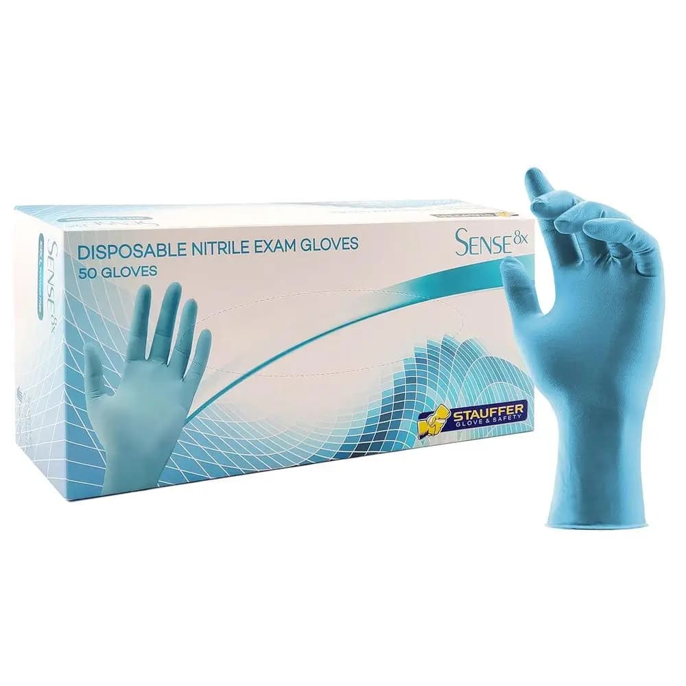 Guanti in Nitrile Extra Large, Lunghi 12 Pollici, Senza Polvere, 8 Mil, Senza Lattice, Resistenti e Durevoli (Confezione da 1000)