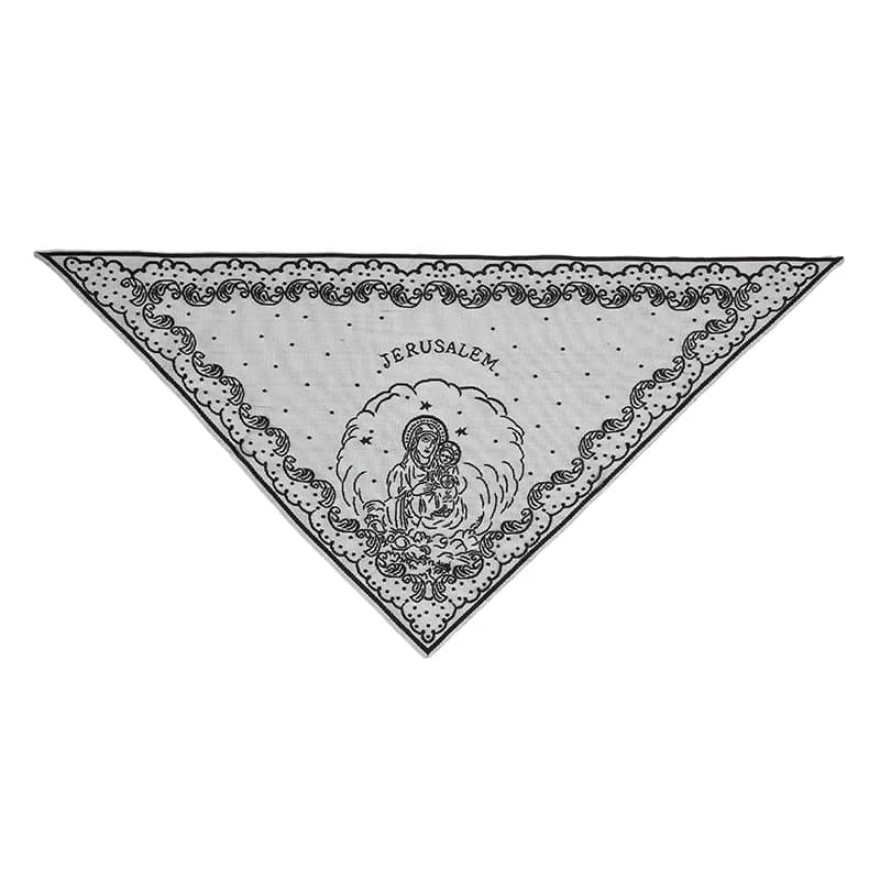 Sciarpa triangolare in pizzo da donna per chiesa Sciarpa ricamata Scialle cristiano Ciondolo Mantilla in pizzo spagnolo Copricapo cattolico