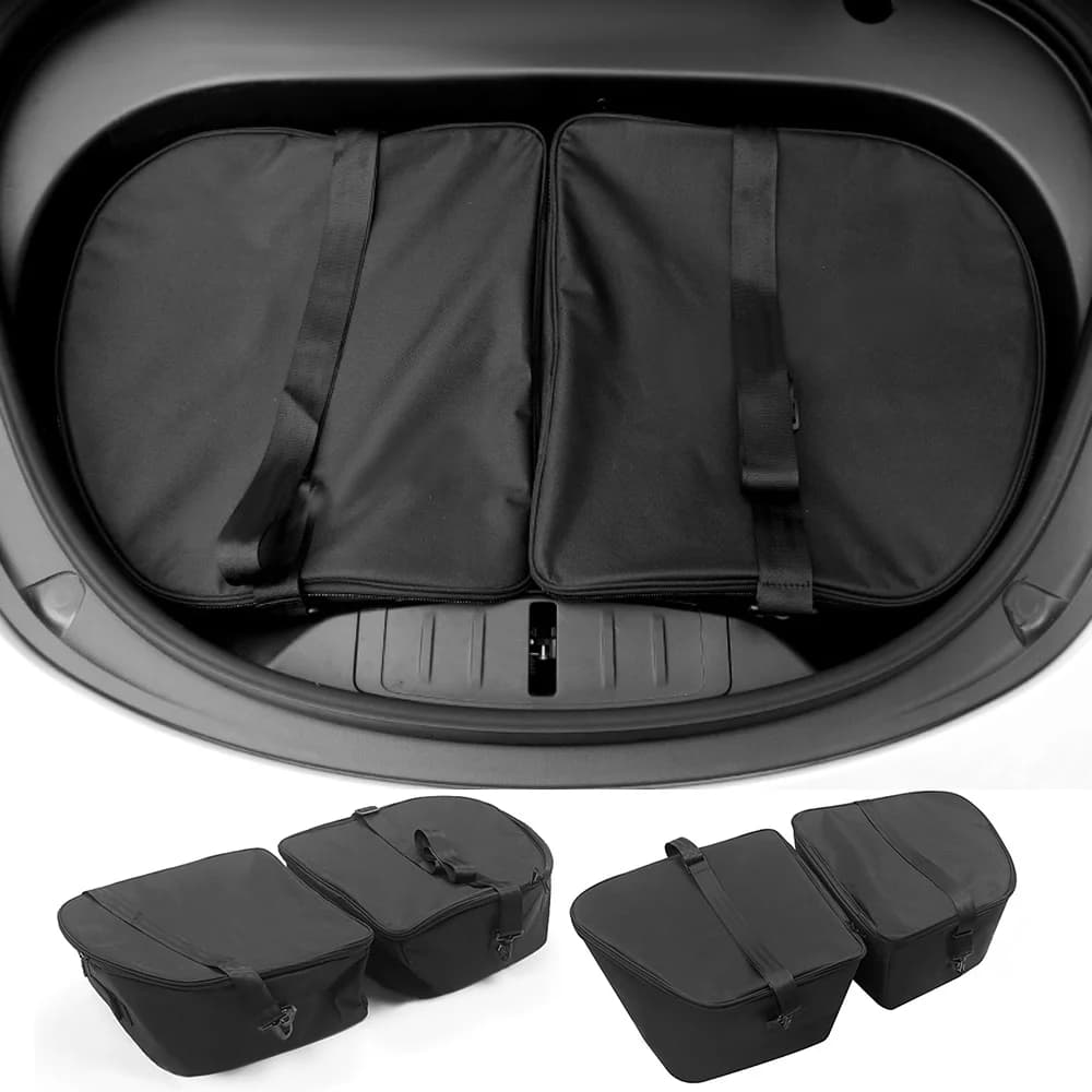 Borsa portaoggetti per bagagliaio anteriore per auto Pacchetti organizzatori impermeabili per Tesla Model 3 Model Y 2017-2024 Contenitore per carico da campeggio all'aperto