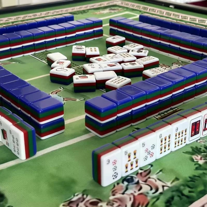 American Mahjong Football-Themed 166 Deluxe Four-Layer Mezzanine Acrylic Mahjong Tiles
