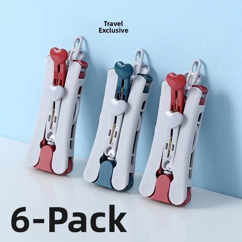 Portable Travel Clothes Hanger Multi-Functional Business Trip Essential Foldable Clothes Drying Rack for Small Hotels