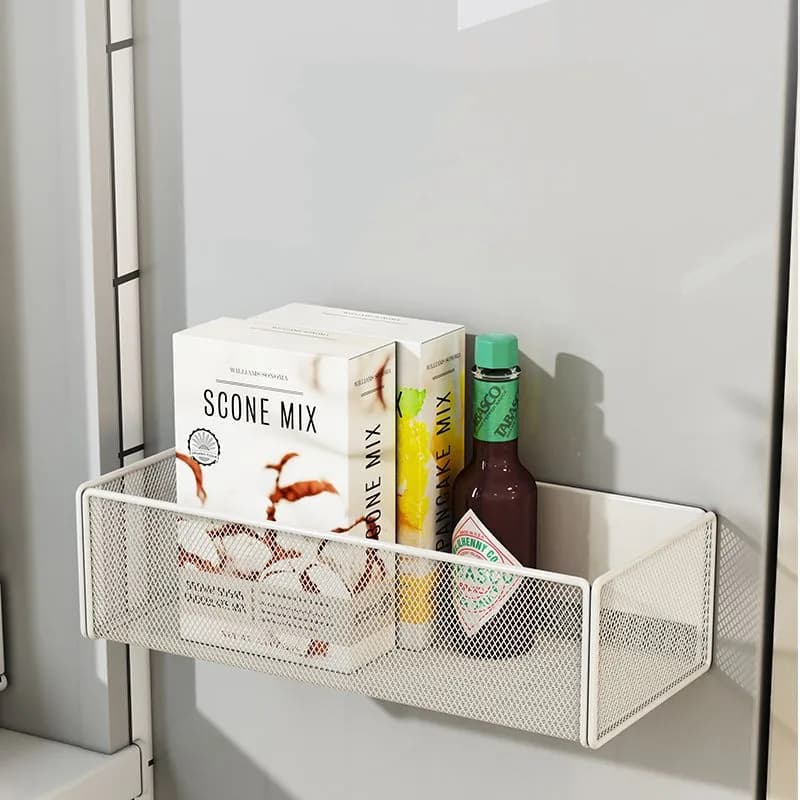 Cestino da parete per uso domestico Cucina Attrazione magnetica Rack di stoccaggio Frigorifero Scaffale magnetico Soggiorno Supporto per riassumi