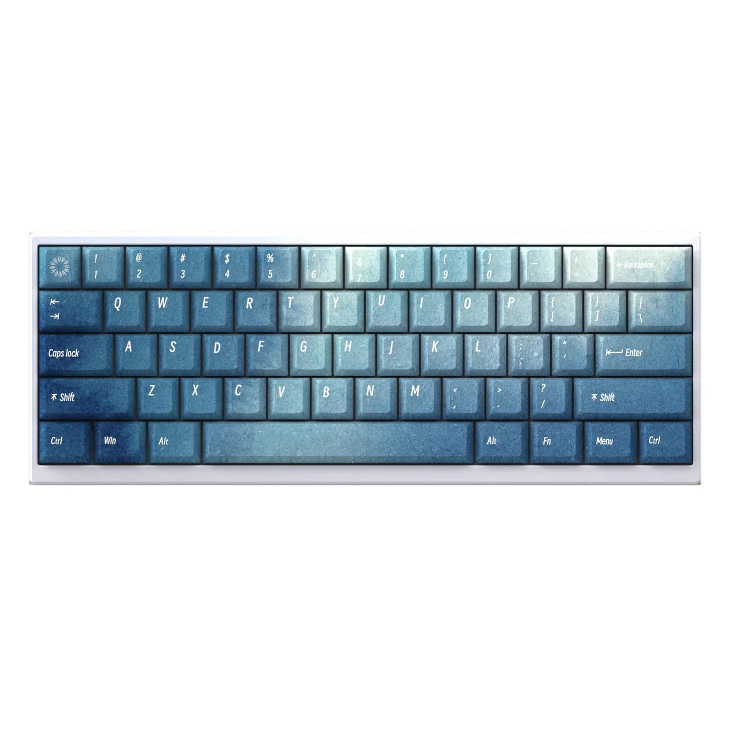 73 tasti Copritasti Norvegese Aurora PBT Sublimazione della tintura Blue Cherry per 60 65 68 Tastiera meccanica Anne Pro 2 GK61 Gioco PC Akko