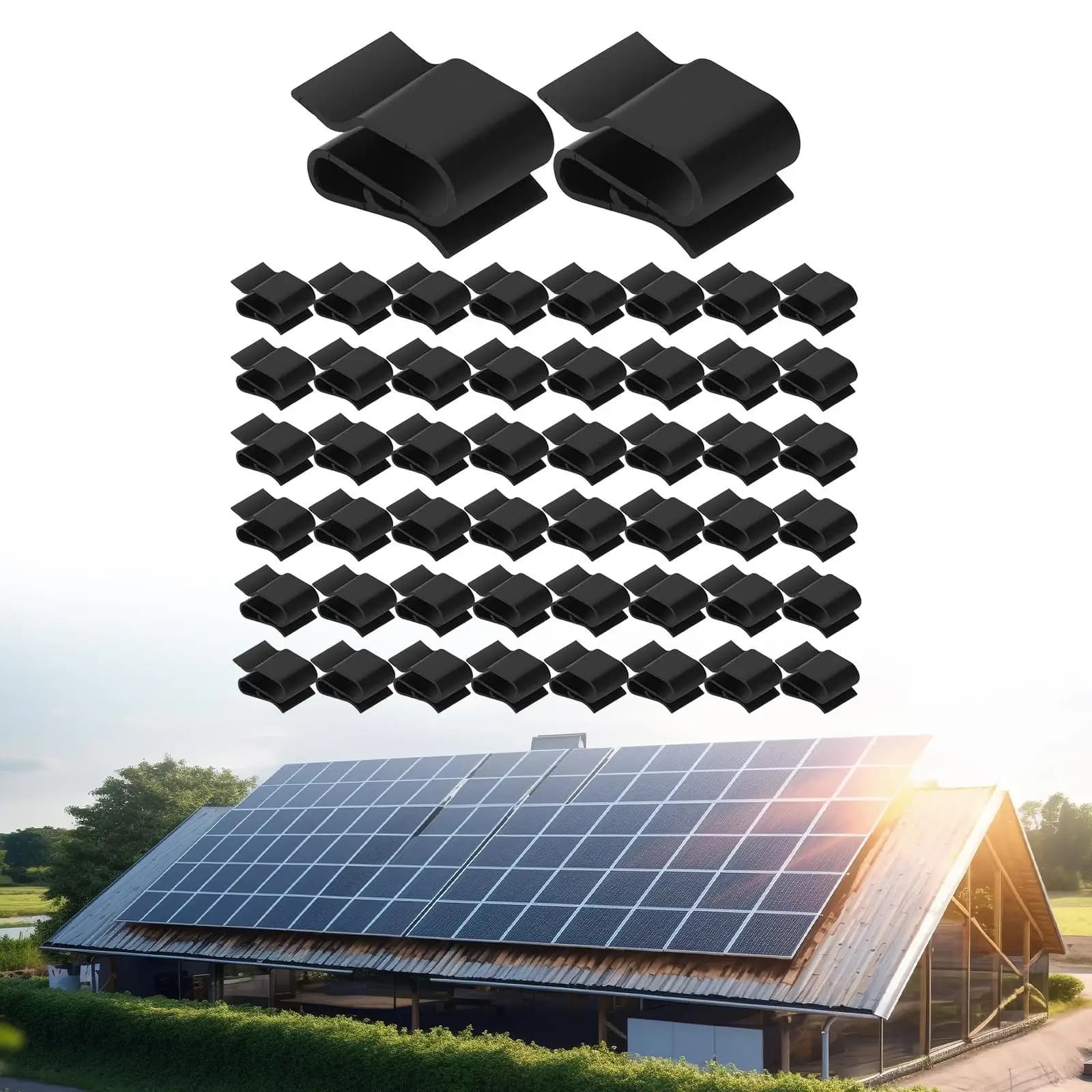 50x Morsetti per cavi fotovoltaici Compatti Pratici clip per la gestione dei cavi elettrici per banchi da lavoro Modulo fotovoltaico Barca Kayak domestico