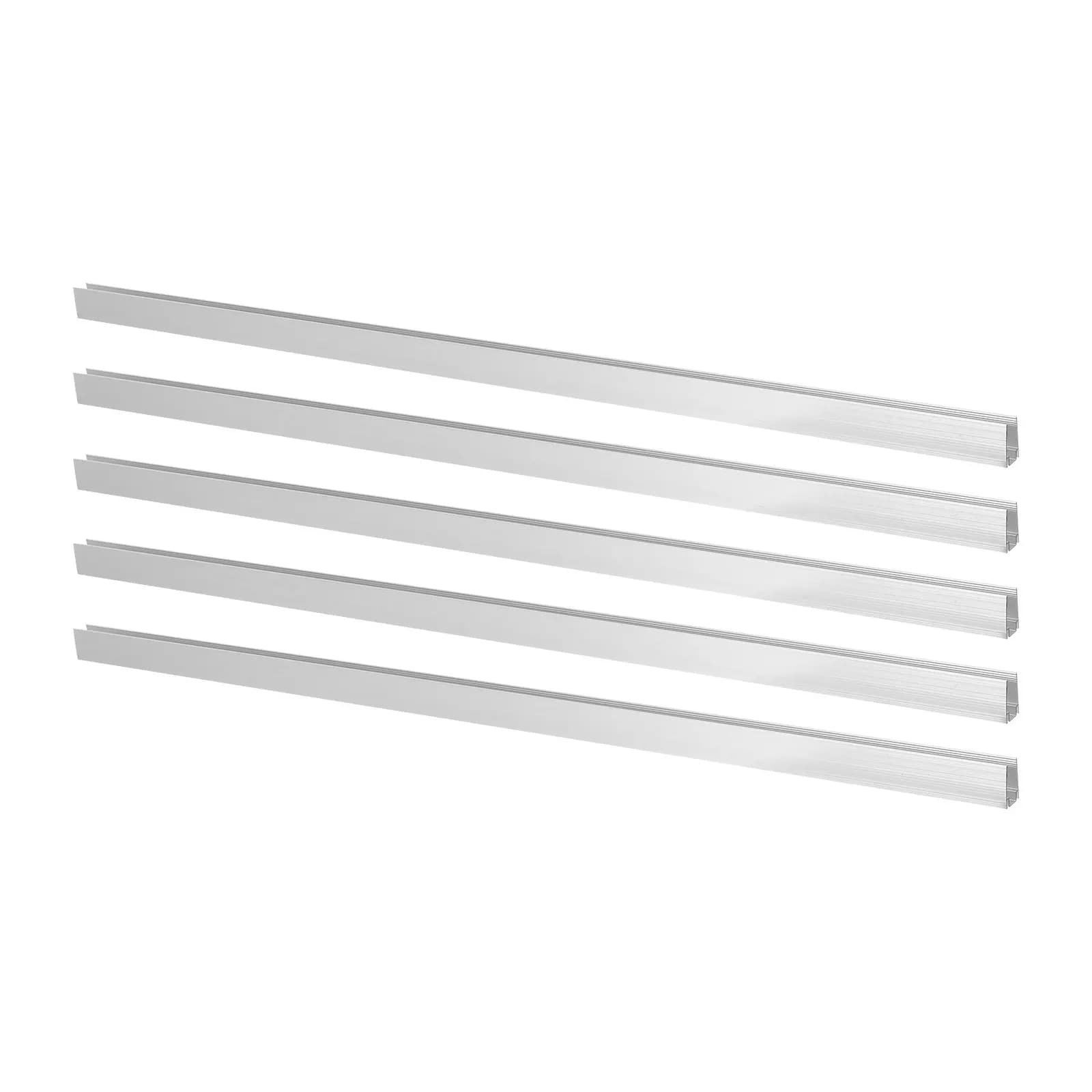 5Pcs LED Track Channels U Shape Aluminum Profile for LED Strip Lights 8x16mm Recessed Mounting Lighting Heat Dissipation Glare