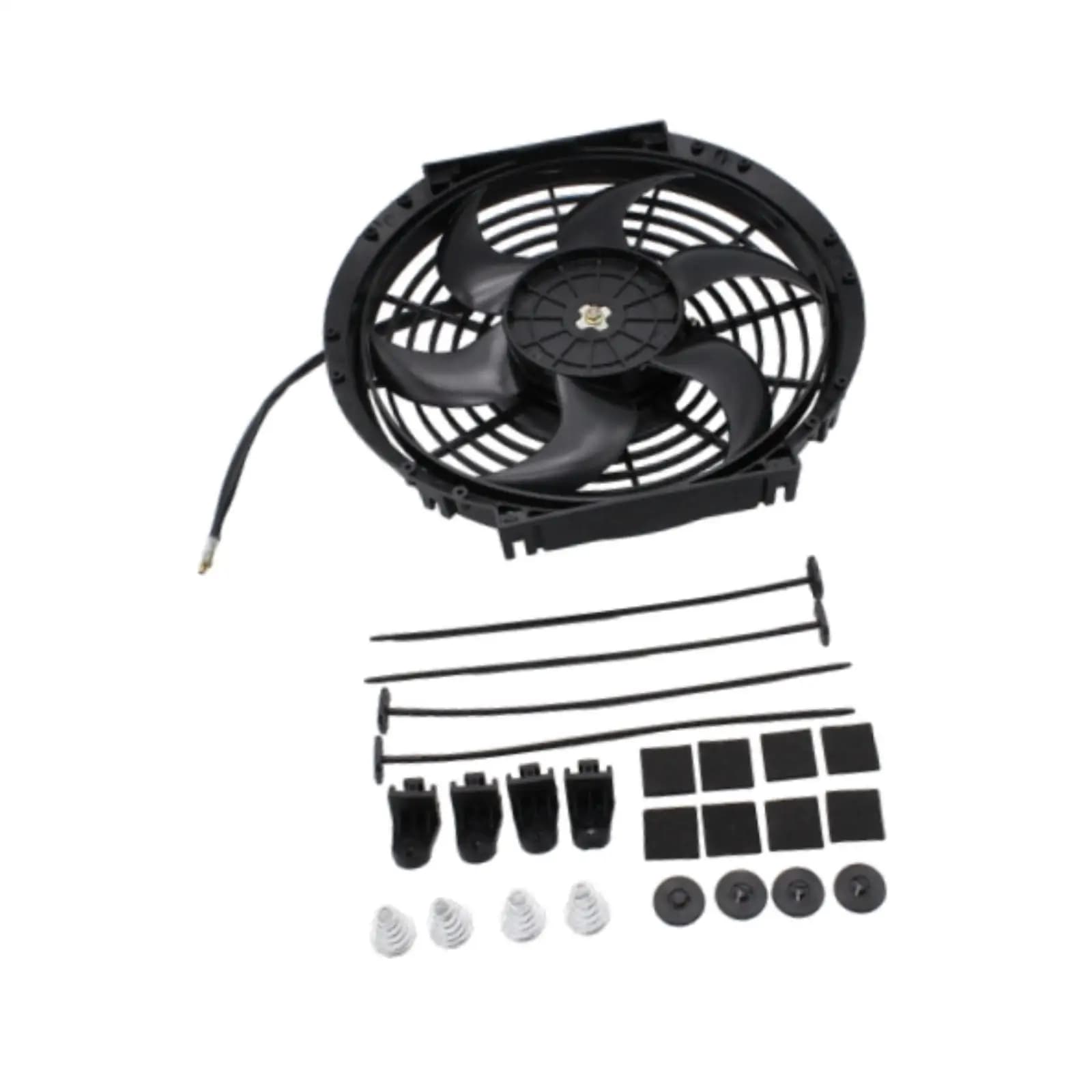 Ventola del radiatore a 6 pale con kit di montaggio professionale, sostituisce gli accessori premium, parti di ricambio, ventola elettrica da 10 pollici per radiatore.