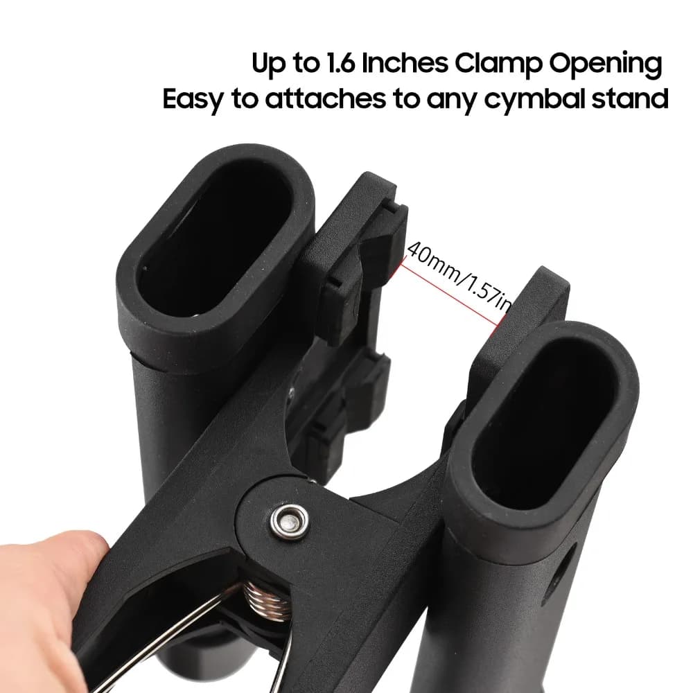 Premium Black Drumsticks Holder ABS Angle Adjustable Stick Holder Anti-Slip Rubber Pad Drumstick Grabber For Drum Set