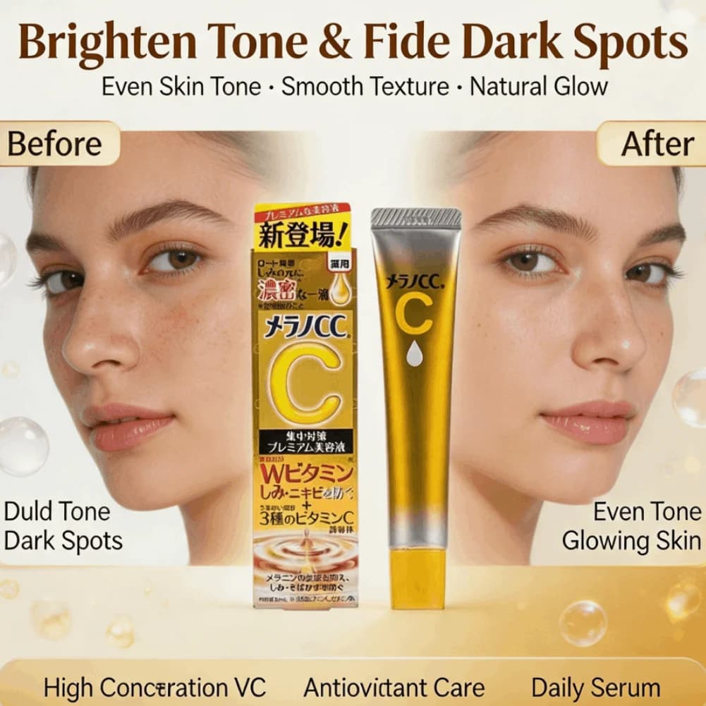 Golden Tube High Concentration VC Serum 20ml Vitamin C Brightening Essence Fade Acne Scars Antioxidant Anti-Aging Facial Skincar