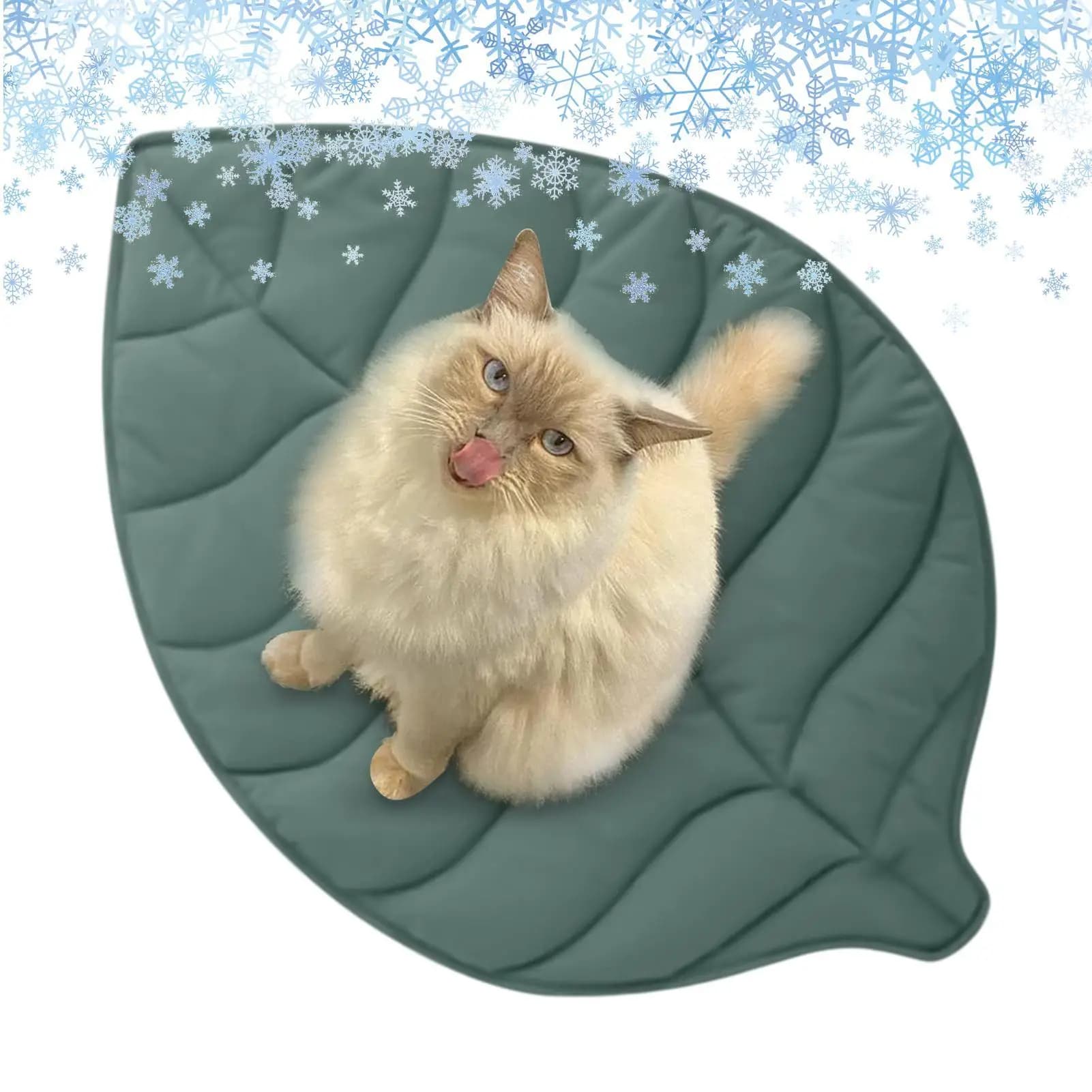 Cat Bed Mats Soft Cotton Leaves Shaped Kitten Cat Puppy Dog Bed Mat Sleep Blanket Home Pets Double Sided Pad Floor Rugs Washable