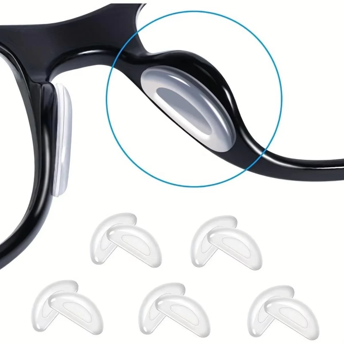 2/5 Paia/Confections of Nasal Bearings Silicone Anti-slip Stickers for Sunglasses, Subtile Nasal Bearings, Glass Accessories
