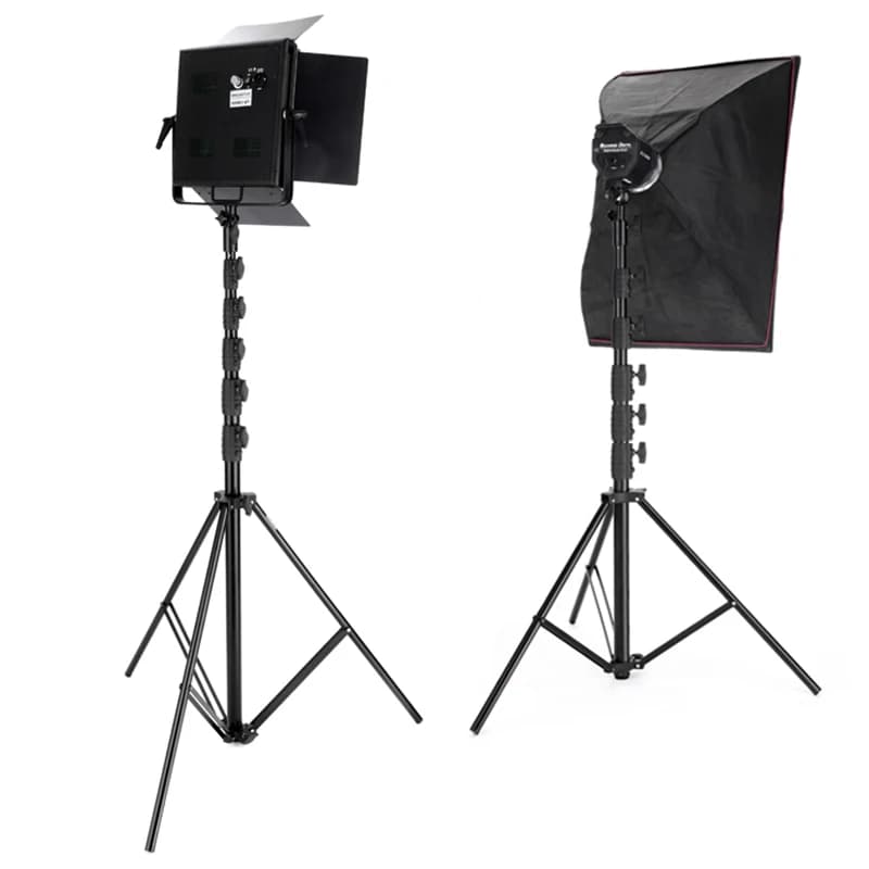 Selens Supporto per luce in lega di alluminio da 7,3 m con treppiede regolabile con tampone di pressione dell'aria per flash Softbox Fotografia Stiduo Carico 22 kg