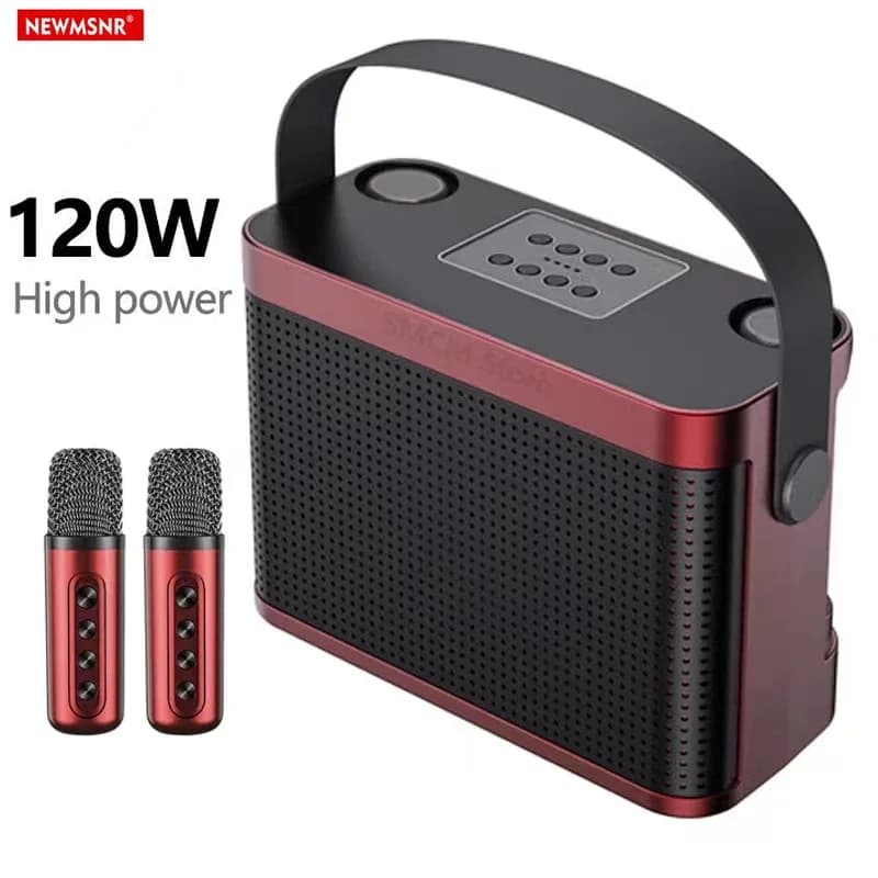 Macchina per karaoke per feste in famiglia Doppio microfono Altoparlante Bluetooth wireless portatile Batteria grande da 3000 MAH Supporta scheda AUX/USB/TF
