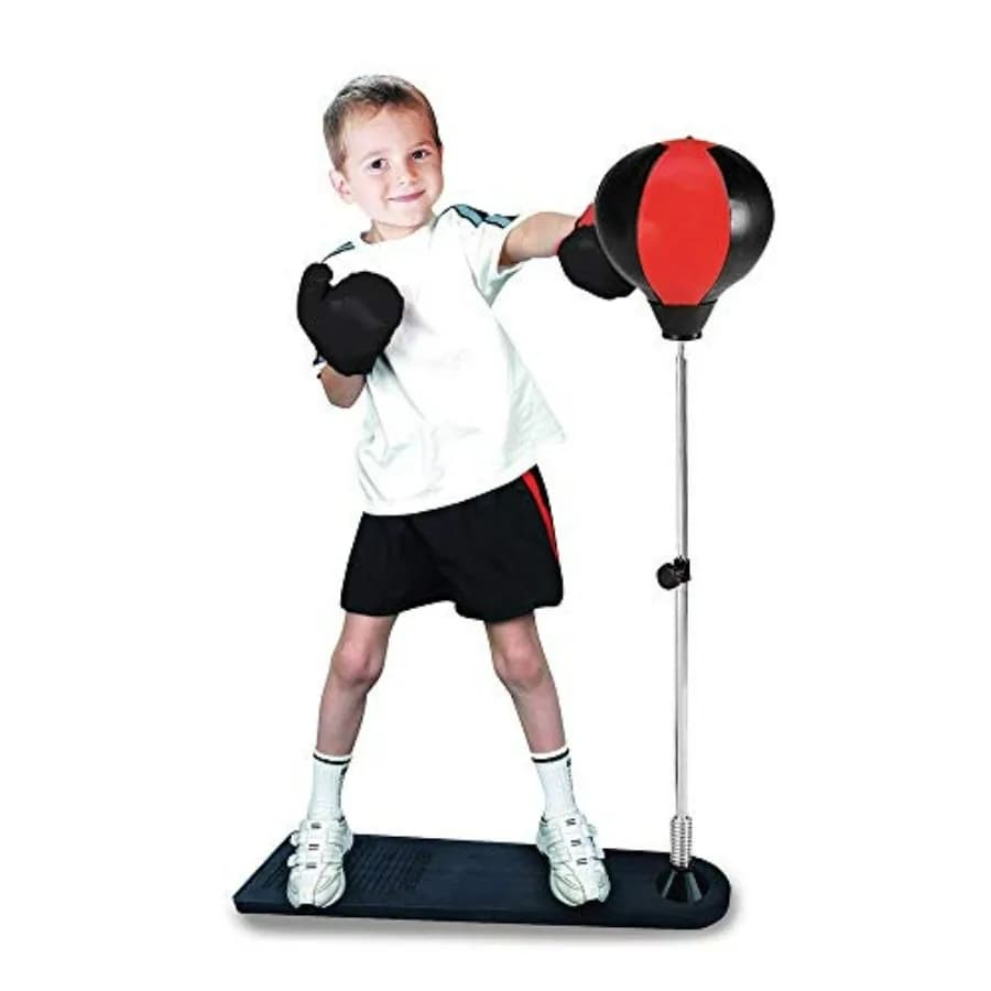 Supporto per Palla da Boxe e Guanti per Uso Domestico, Nero, in Materiale Schiumoso Resistente e Assorbente agli Urti