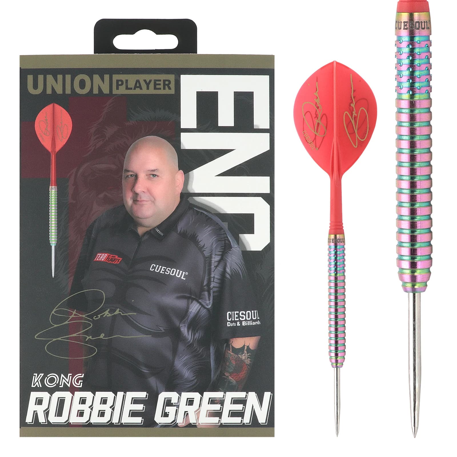 CUESOUL Robbie Green 22 g 90% barili per freccette con punta in acciaio al tungsteno