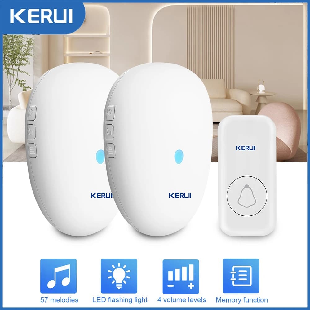 KERUI M521 campanello Outdoor Smart Home Security Welcome Chime Kit 57 canzoni campanello senza fili allarme LED Light pulsante impermeabile