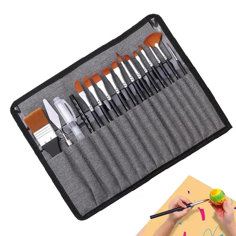 Watercolor Paint Brushes Water Pen Set 16Pcs Kids Adults Drawing Painting Calligraphy Professional Art Supplies With Canvas Bag