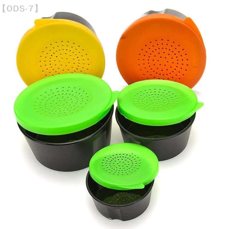 3pcs PP Earthworm Box Green Yellow Orange Storage Case Fishing Lure Container Breathable Fishing Tackle Fishing Accessories【WO】