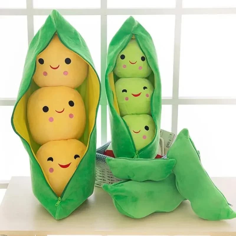 25 CENTIMETRI Per Bambini Svegli Del Bambino Della Peluche Piselli Riempito Pianta Bambola Giocattolo Per Bambini di Qualità Kawaii a forma di Pisello Cuscino Giocattolo Della Ragazza del Ragazzo regalo
