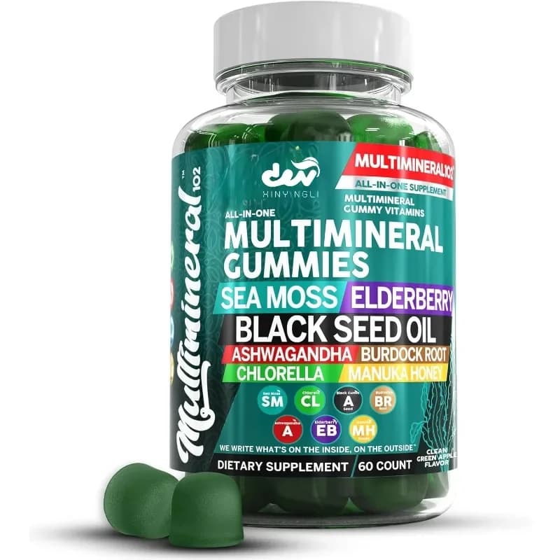Sea Musk Black Semi Oil Bouquets with Elder Bardana Roots Microgae Manuka Miele Vegetarian Vitamin Supplement
