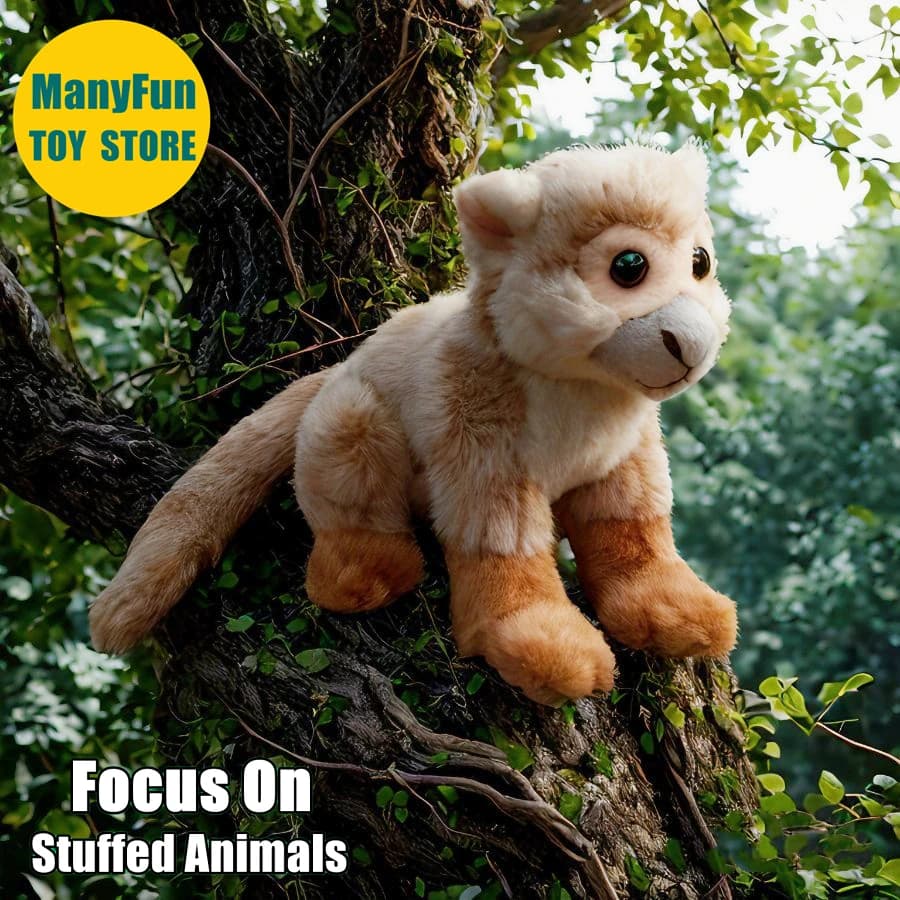 Peluche Realistico di Scimmia Saimiri, Giocattolo Morbido di Scimmia della Giungla, Bambola Lemur per Bambini
