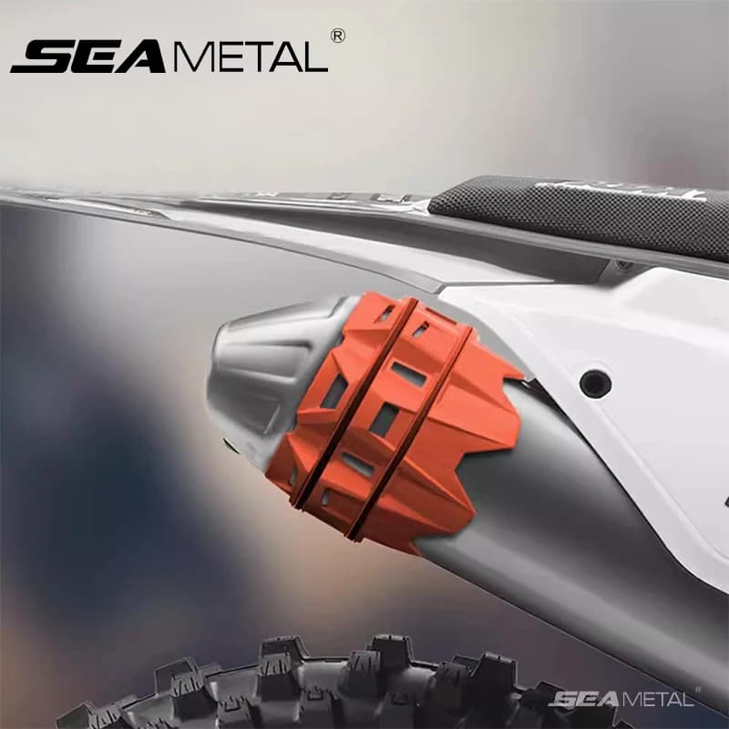 SEAMETAL Copertura universale di protezione per scarico moto, silenziatore, protezione per accessori moto