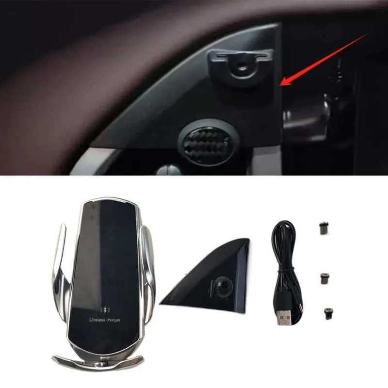 Supporto per telefono da auto per caricabatterie wireless a ricarica rapida da 15 W con bloccaggio automatico per Mercedes-Benz Vito W447 2016-2021