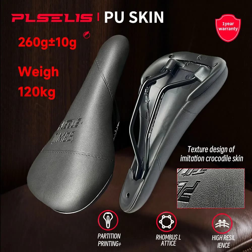 PLSELIS Mountain bike saddle bag Bicycle accessories with soft and comfortable slope 260 g light riding equipment