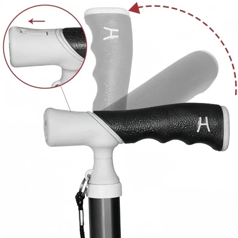 Telescopic Walking Stick 106/116cm with Adjustable Handle Titanium Aluminum Alloy Extendable Self Defense Trekking Poles Canes