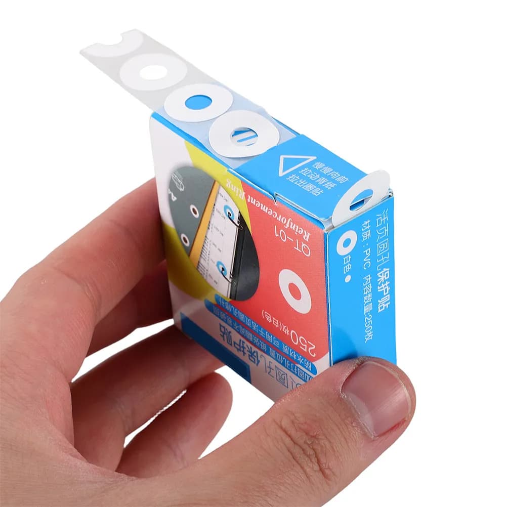 750 Pezzi Cerchi di Rinforzo per Fori in Carta, Facili da Applicare e Rimuovere, Protezioni Autoadesive Resistenti per Raccoglitori, Quaderni e Cartelle