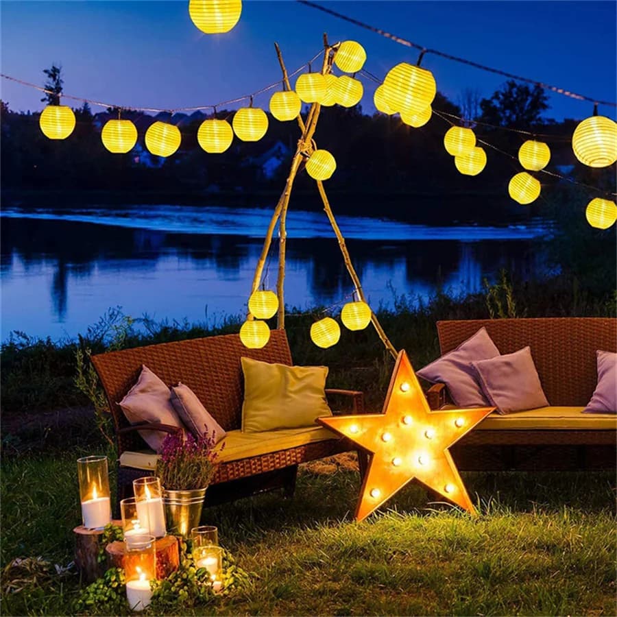 2023 Nuovo LED Lanterna Solare Luci Della Stringa All'aperto 10/20/30LED Fata Ghirlanda Luci per la Festa Nuziale Di Natale Giardino Patio Decor