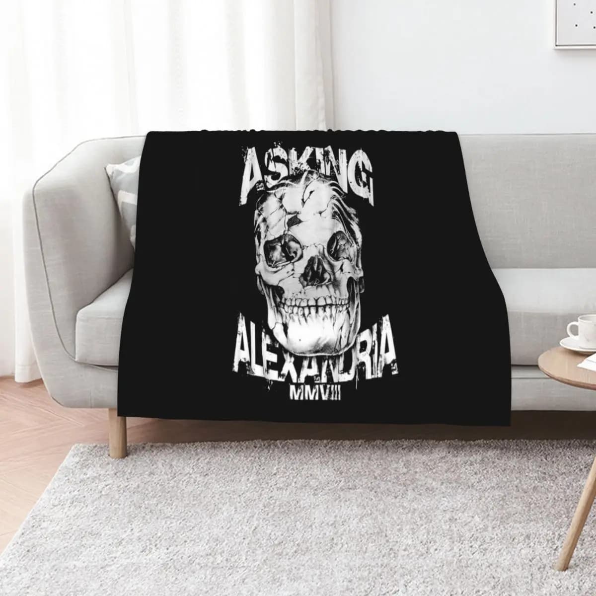 Asking Alexandria Devil Tentacle Skull - England Rock n Roll Throw Blanket Sleeping Bag manga halloween Nap Blankets