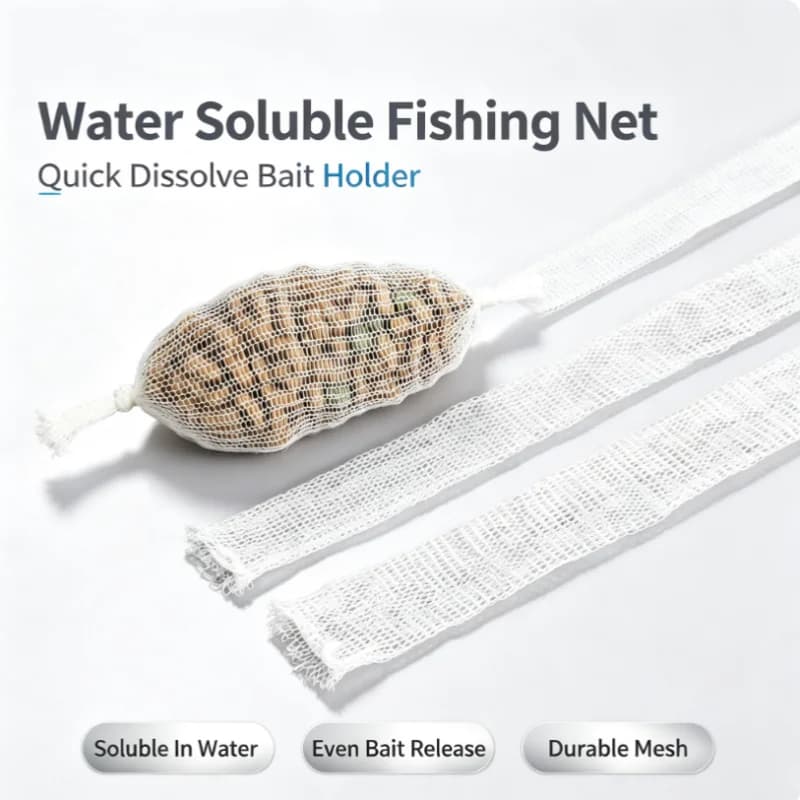 5M/20M Soluble PVA Mesh Refill Carp Fishing Feeder Fishing Lures Refill Rig Hook Bait Wrap Bags 25mm 37mm 44mm PVA Bag