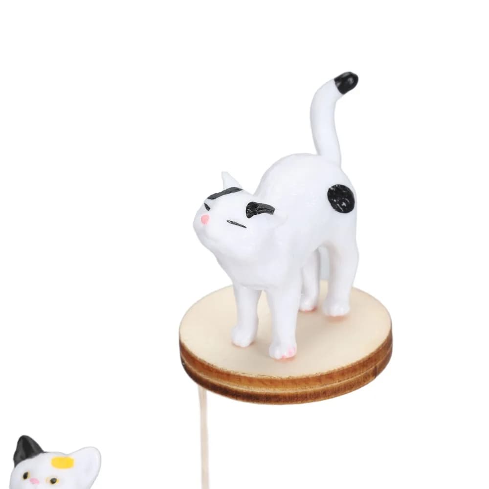 Eye Catching Miniature Model Cat Figurine Playset DIY Assembly Cat Climbing Frame Dollhouse Cat Tree Indoor Decoration