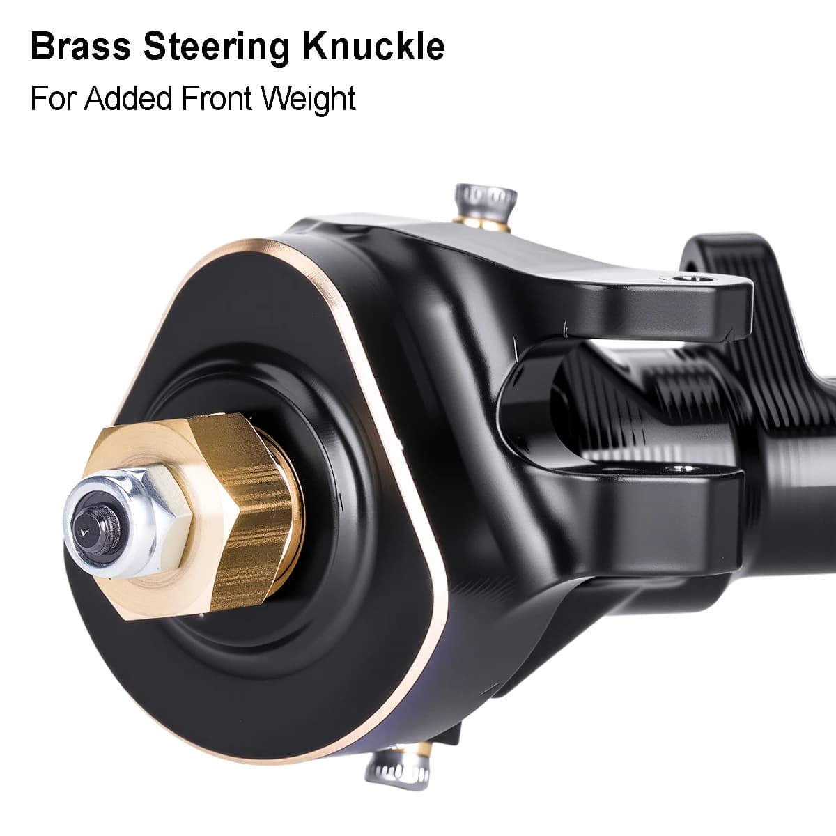 CNC Machined +4mm Axle Set for SCX24 – Aluminum Planetary Axles w/ CVD & Brass Knuckle 1/24 Crawler Parts