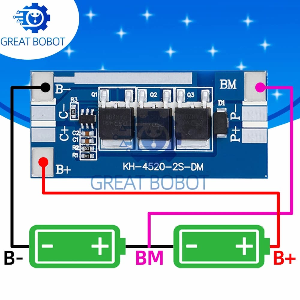1~5PCS 2S 7.4V 18650 26650 polymer batery board Vacuum cleaner electric vehicle lithium battery protection board