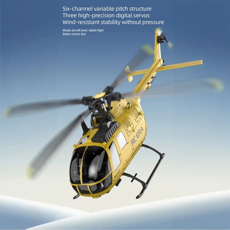 Elicottero RC Cera C180 Bo105 a sei canali, monorotore, senza aileron, con posizionamento intelligente, modello telecomandato per adulti.