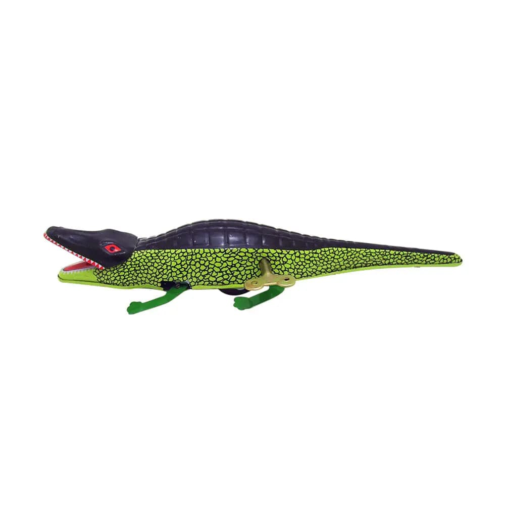 Alligatore a Forma Retrò a Carica Manuale, Giocattolo Educativo Cognitivo per l'Apprendimento Precoce, Ornamento Animale a Molla per Bambini